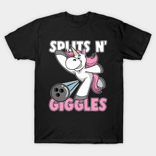 Splits n' Giggles Unicorn Bowling Bowler T-Shirt